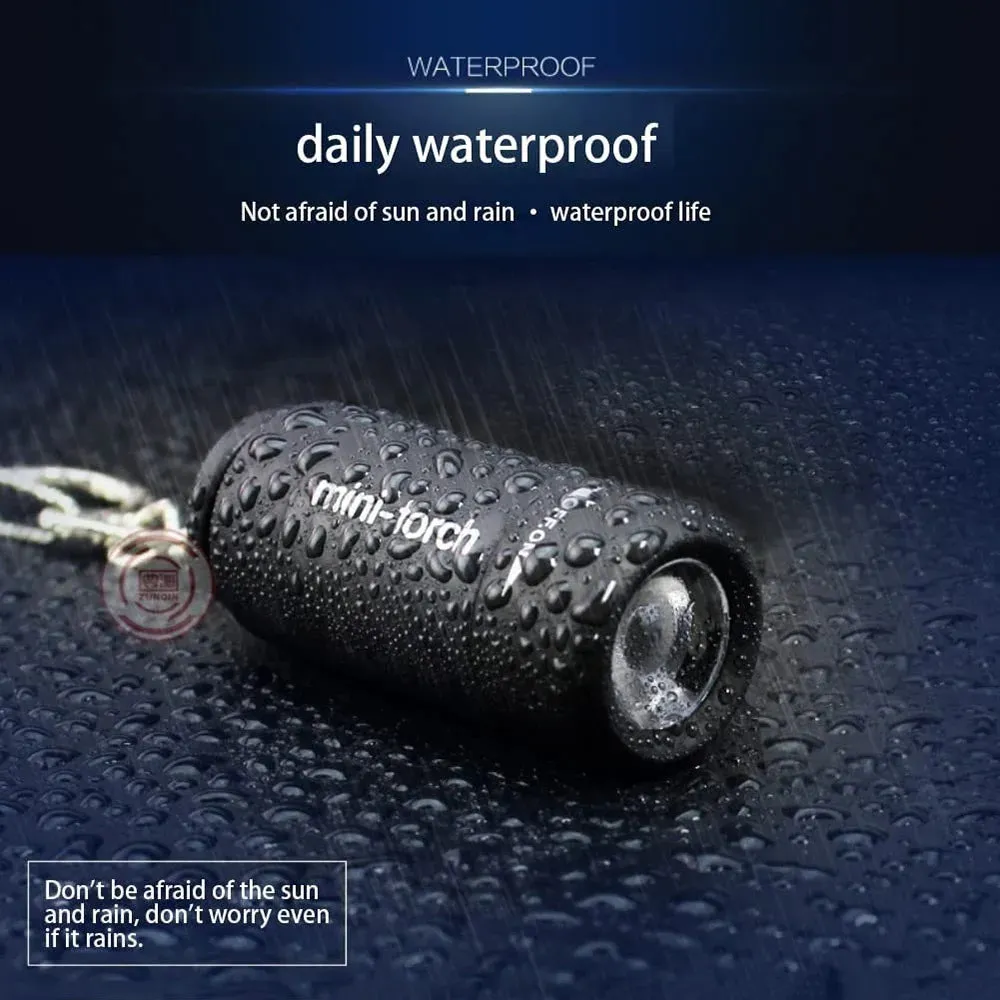 1PC Mini Keychain Pocket Torch USB Rechargeable LED Light Stonego Flashlight Lamp Waterproof Keychain Light