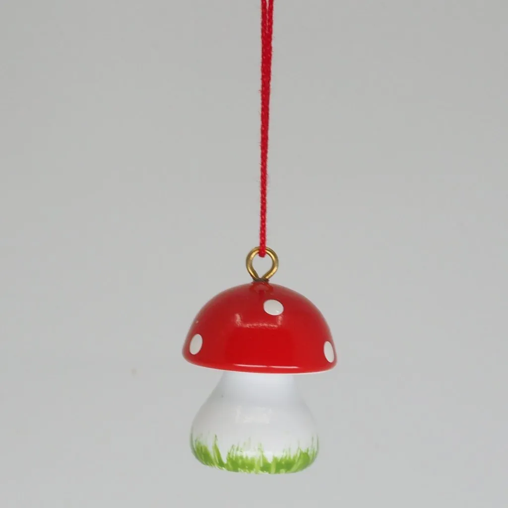 A Set of Wooden Mushrooms (Set of 3) - Christmas tree decoration