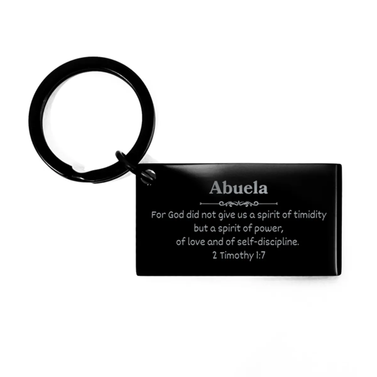 Abuela Keychain Inspirational Gift of Power and Love for Birthday, Christmas, and Easter