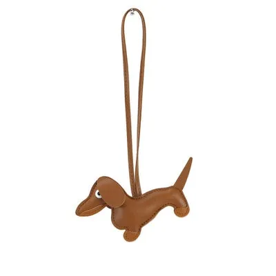 Adorable Dachshund Leather Keychain