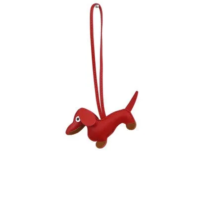 Adorable Dachshund Leather Keychain