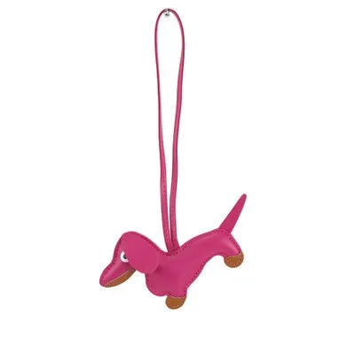 Adorable Dachshund Leather Keychain