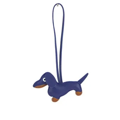 Adorable Dachshund Leather Keychain