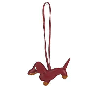 Adorable Dachshund Leather Keychain