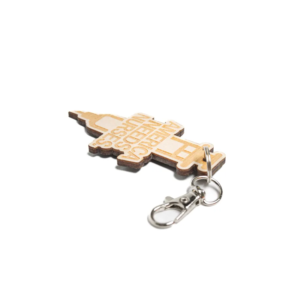 America Needs Nurses Wood Keychain