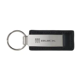 Buick Leather/Metal Large Keychain