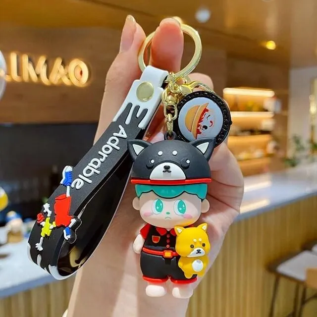 Cute Animal Hat Keychain With Bagcharm and Strap (Choose from Drop Down Menu)