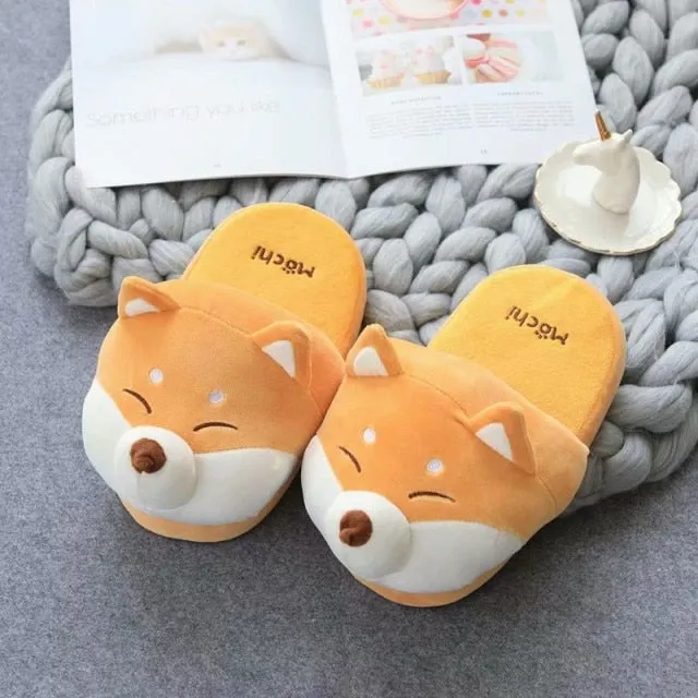 Cute Cartoon Puppy Cozy Indoor Slippers