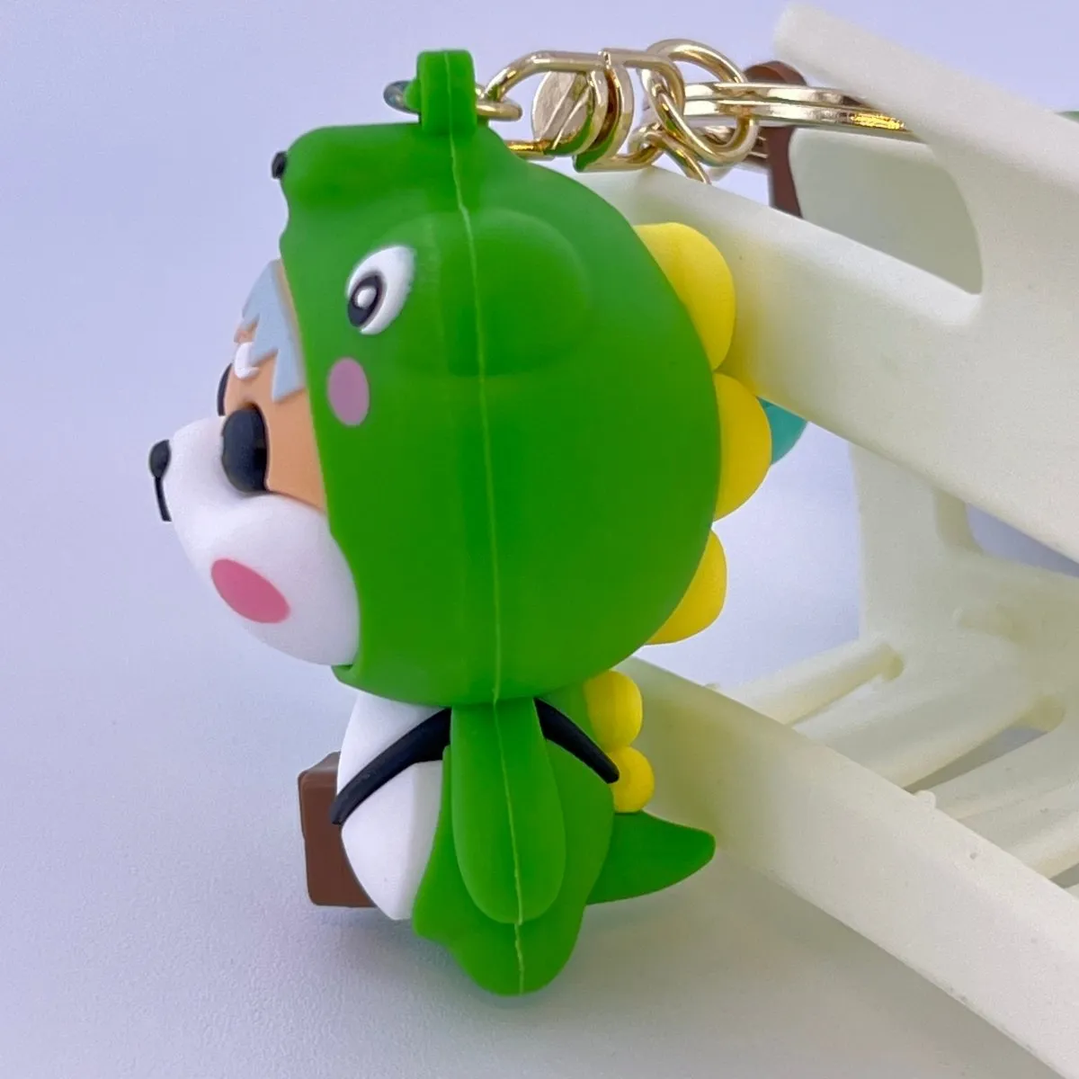 Cute Key Holders Shiba Inu (Green Dinosaur)