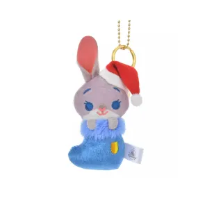 Disney Christmas Judy Hopps Plush Keychain Sock