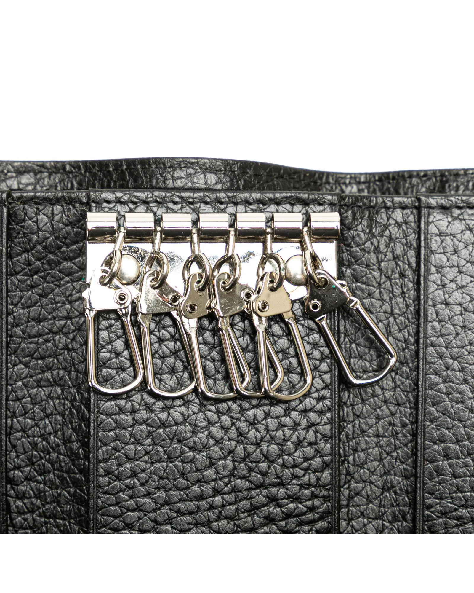 Embossed Leather Key Holder with 6 Rings