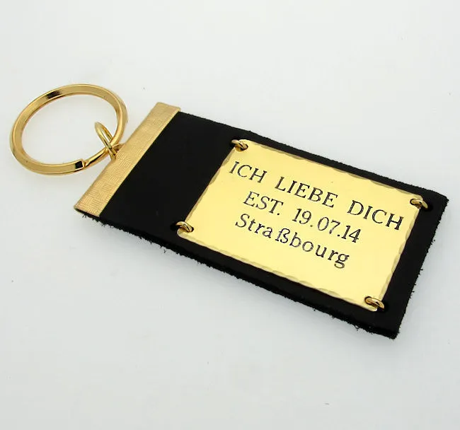 Engraved Text Key Chain