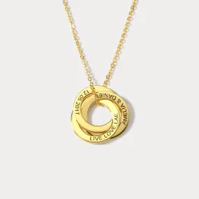 Interlink Circles Name Necklace