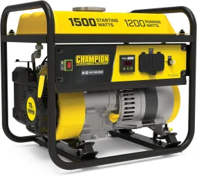 ITEM# 0223   Champion Power Equipment 200915 1500/1200-Watt Portable Generator, CARB (Watch Video)