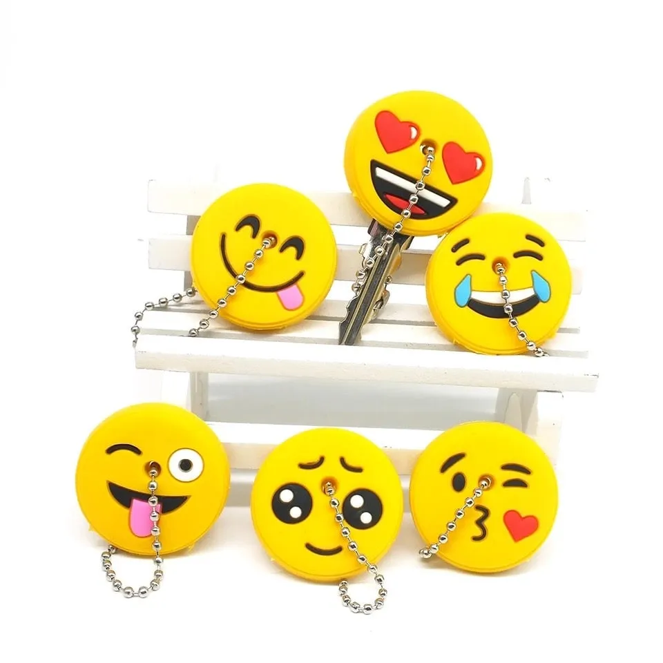 Key Cover Keychain - Worried Emoji