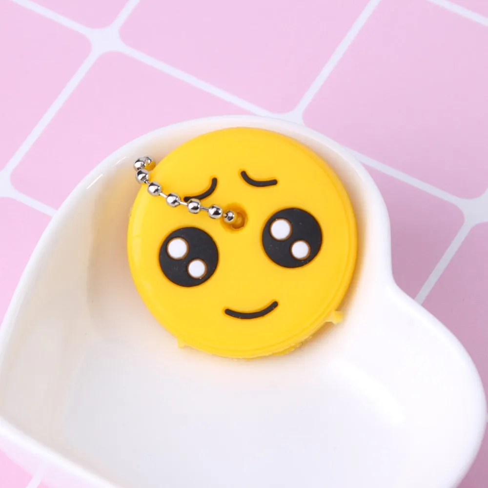 Key Cover Keychain - Worried Emoji