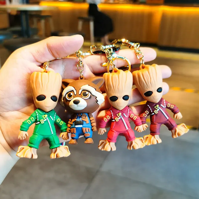 Marvel Groot Red | 3D Lanyard Keychain | Silicone