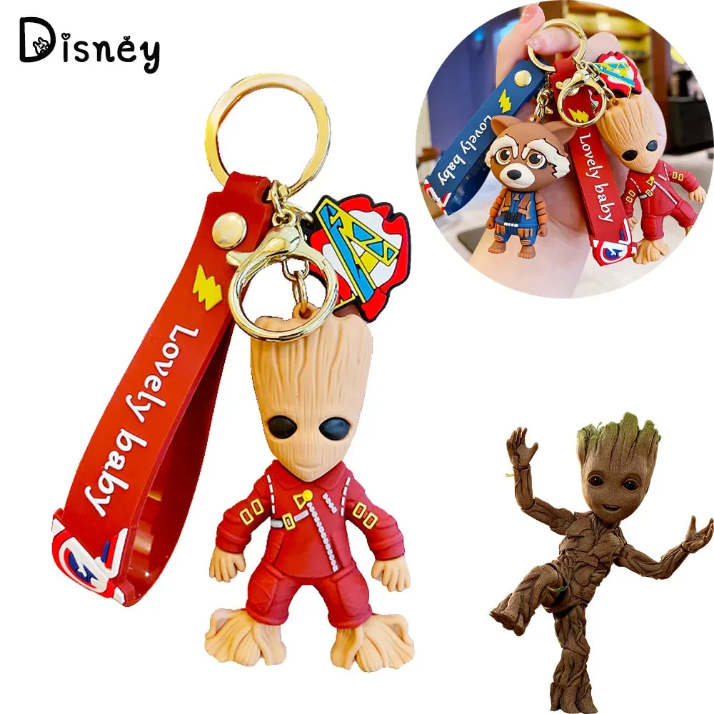 Marvel Groot Red | 3D Lanyard Keychain | Silicone