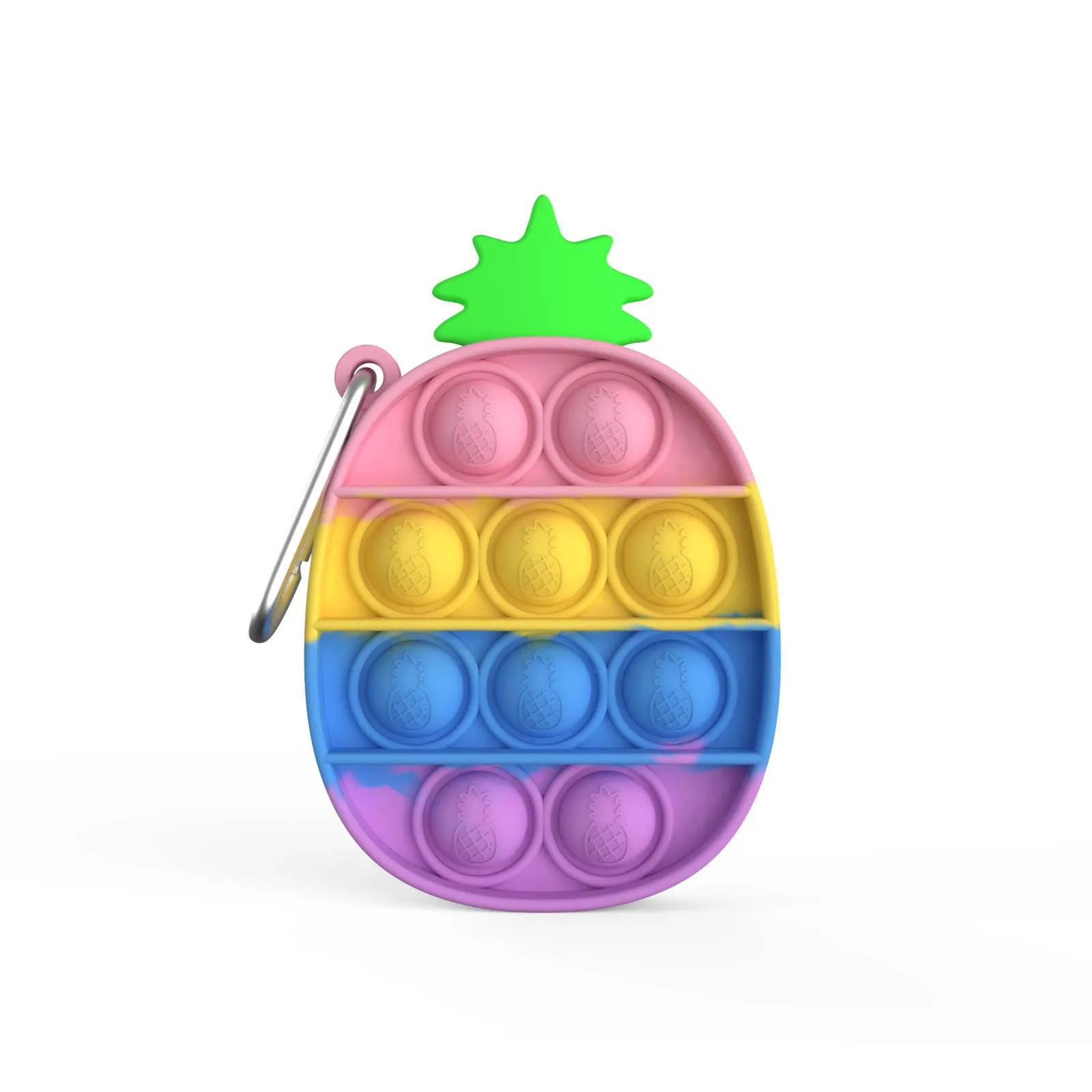 Pastel Pineapple Pop it Key Chain Key Ring