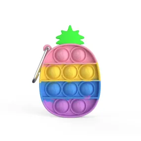 Pastel Pineapple Pop it Key Chain Key Ring