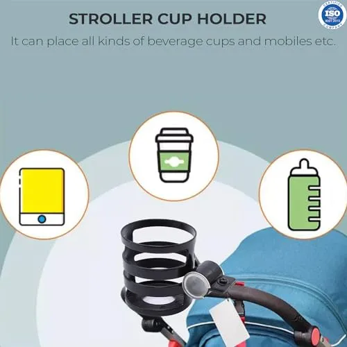 Safe-O-Kid- Universal Stroller Cup Holder- Black (Pack of 1)