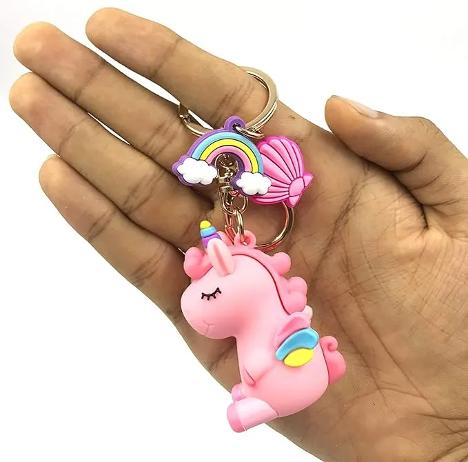 Sleeping Pink Unicorn | 3D Keychain | Silicone