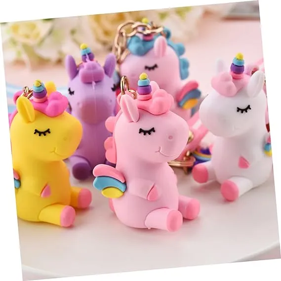 Sleeping Purple Unicorn | 3D Keychain | Silicone