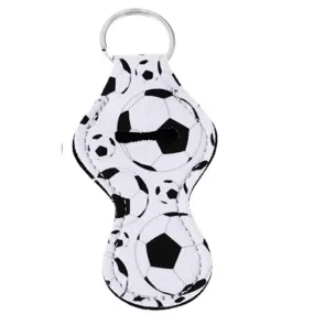 Soccer Chapstick Keychain Holder