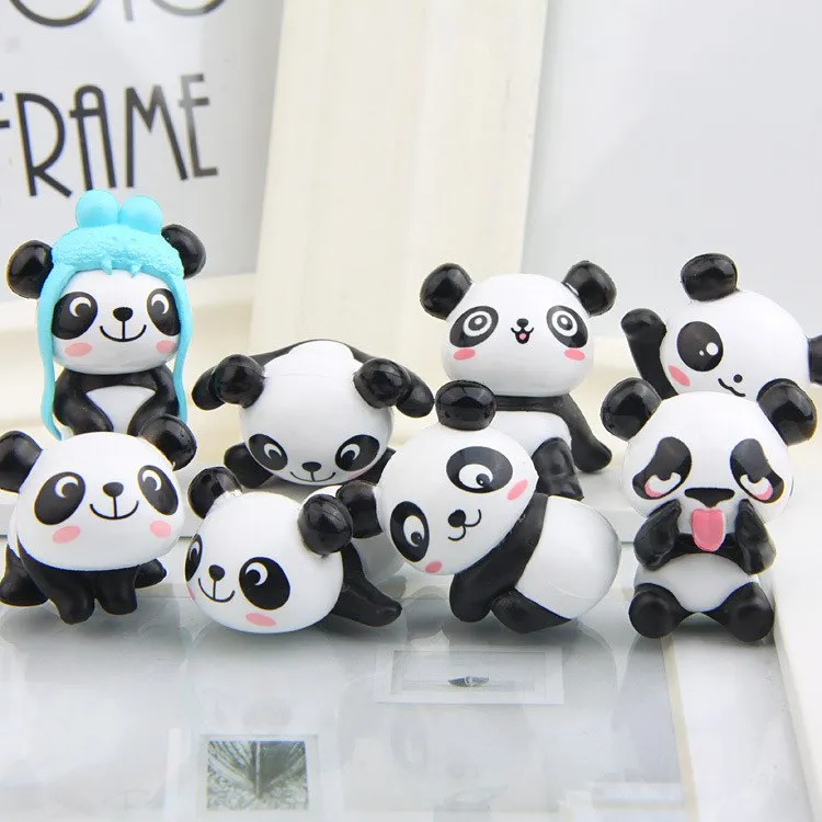 Super Cute Panda Action Figures Cartoon Toys