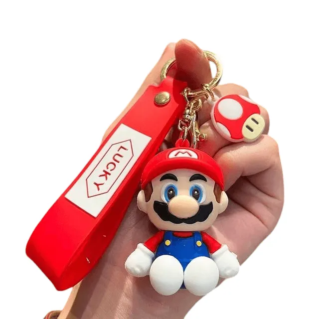 Super Mario Keychain Set - Cartoon Figure Bag Charms