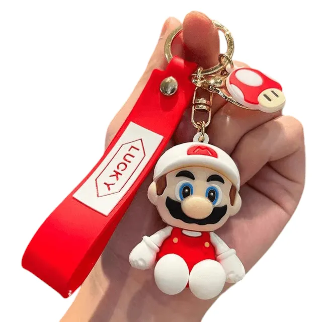 Super Mario Keychain Set - Cartoon Figure Bag Charms