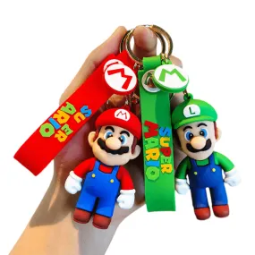 Super Mario Keychain Set - Cartoon Figure Bag Charms