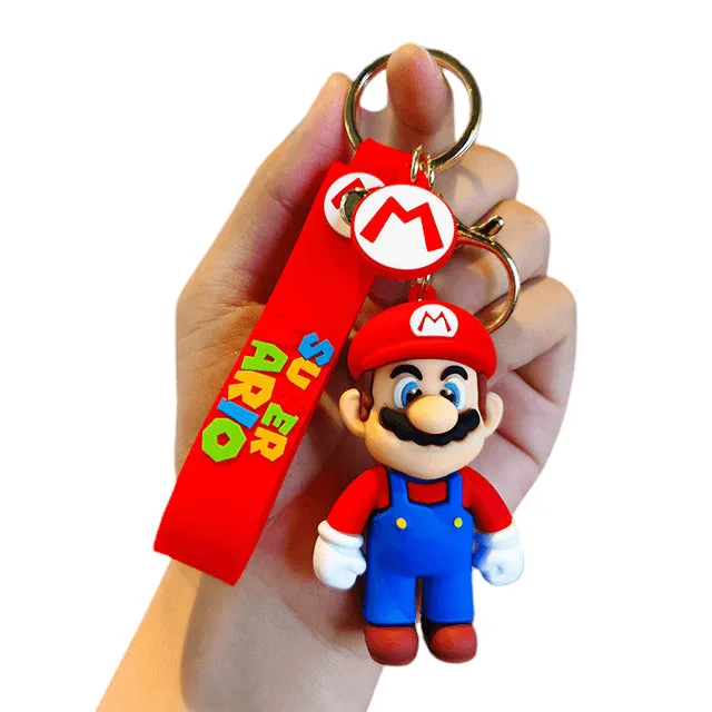 Super Mario Keychain Set - Cartoon Figure Bag Charms