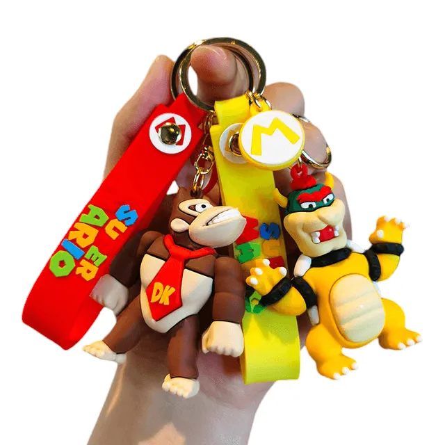 Super Mario Keychain Set - Cartoon Figure Bag Charms