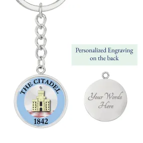 The Citadel, PT Barracks, Customized Engravable Keychain