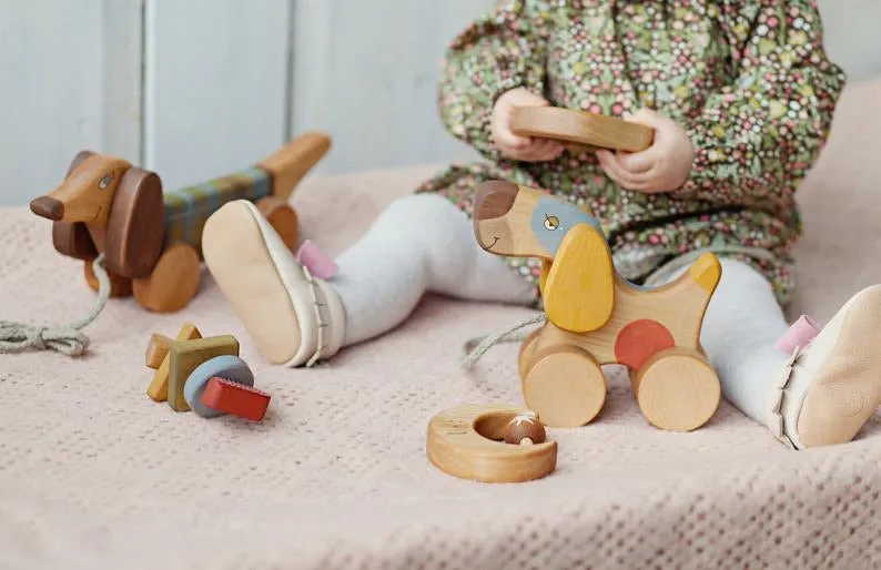 Wooden Teething Toy Blue Eye Fish